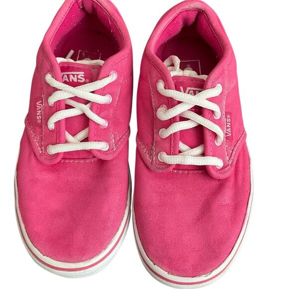 Vans Girls Canvas Shoes Vibrant Pink Sneakers Size 2 - Picture 7 of 9